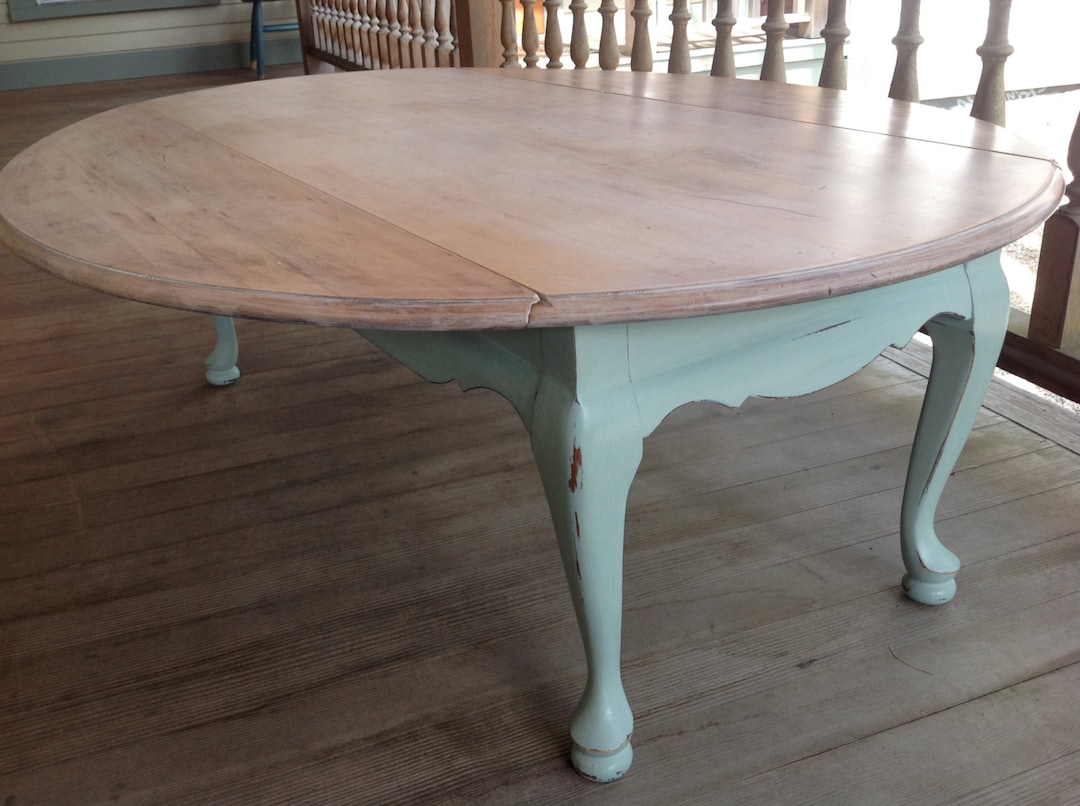 SOLD Beach Cottage Restyled Drop Leaf Coffee Table Etsy