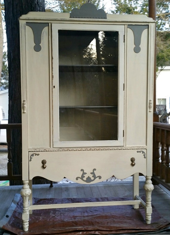 Soldvintage China Cabinet Bathroom Linen Towel Storage Shabby Chic Etsy UK