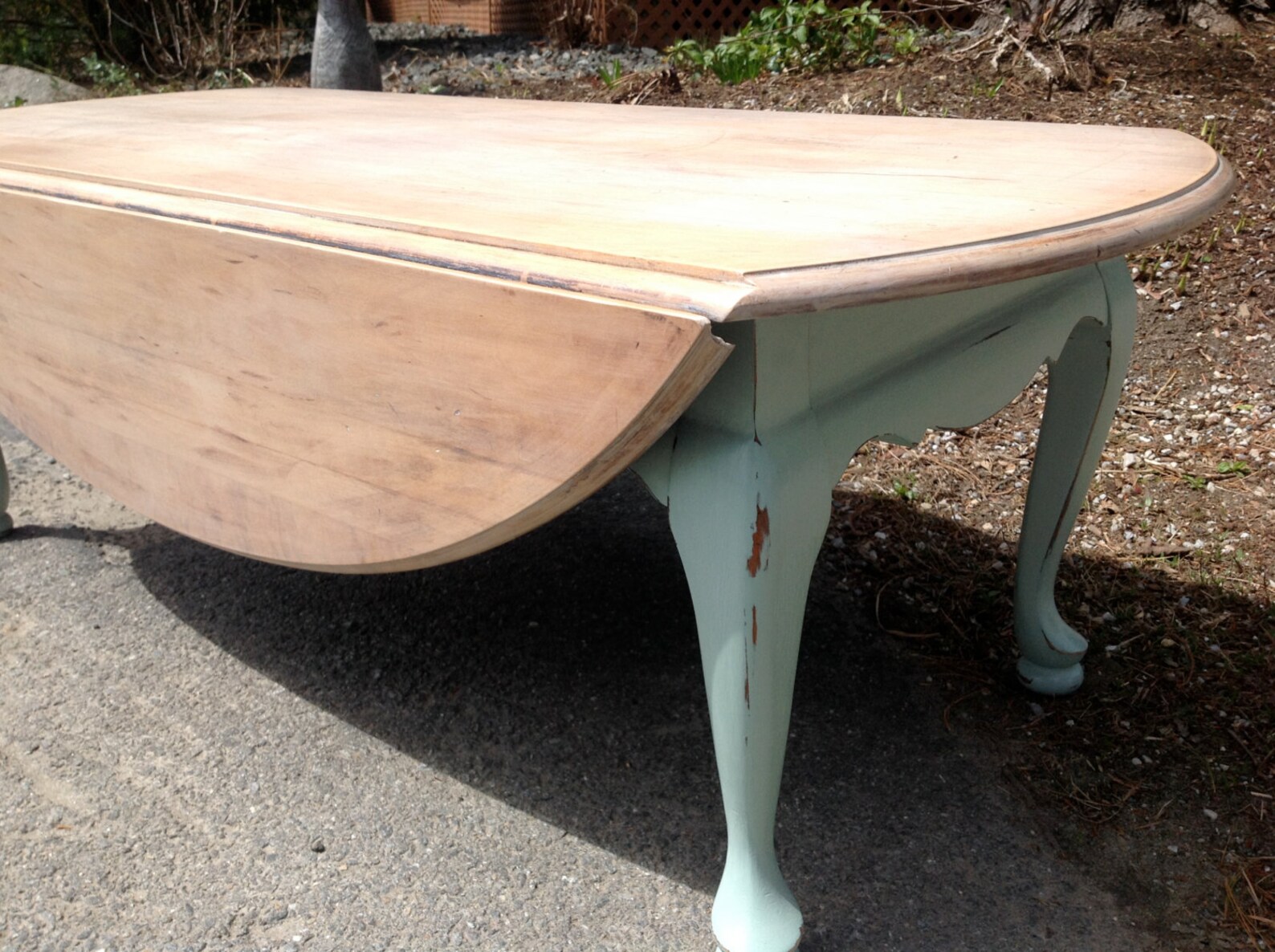 SOLD Beach Cottage Restyled Drop Leaf Coffee Table Etsy