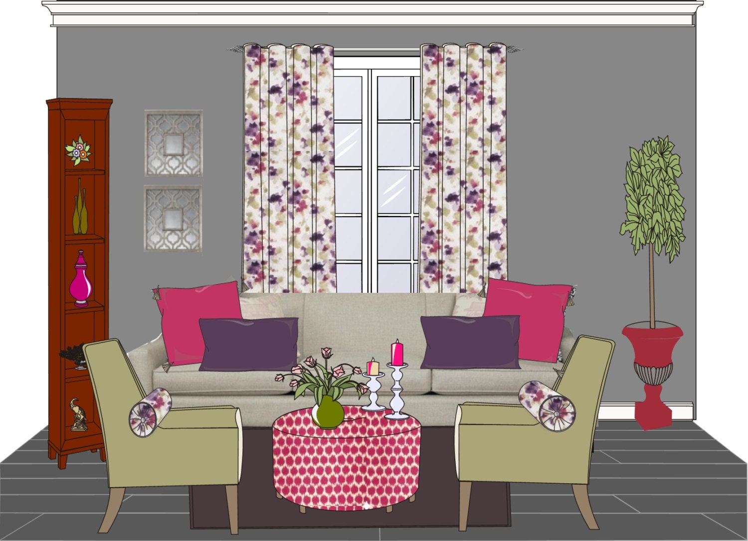 Custom Interior Design Mood Board and Plan | Etsy