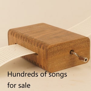 wooden music box using strips, 30 note, custom music available, personalized engraving, Valentine's day image 1