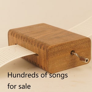 wooden music box using strips, 30 note, custom music available, Valentine's day