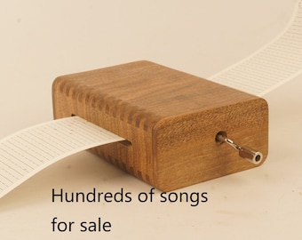 wooden music box using strips, 30 note, custom music available, personalized engraving, Valentine's day