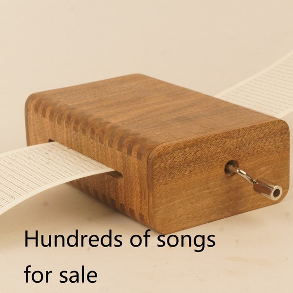 wooden music box using strips, 30 note, custom music available, personalized engraving, Valentine's day