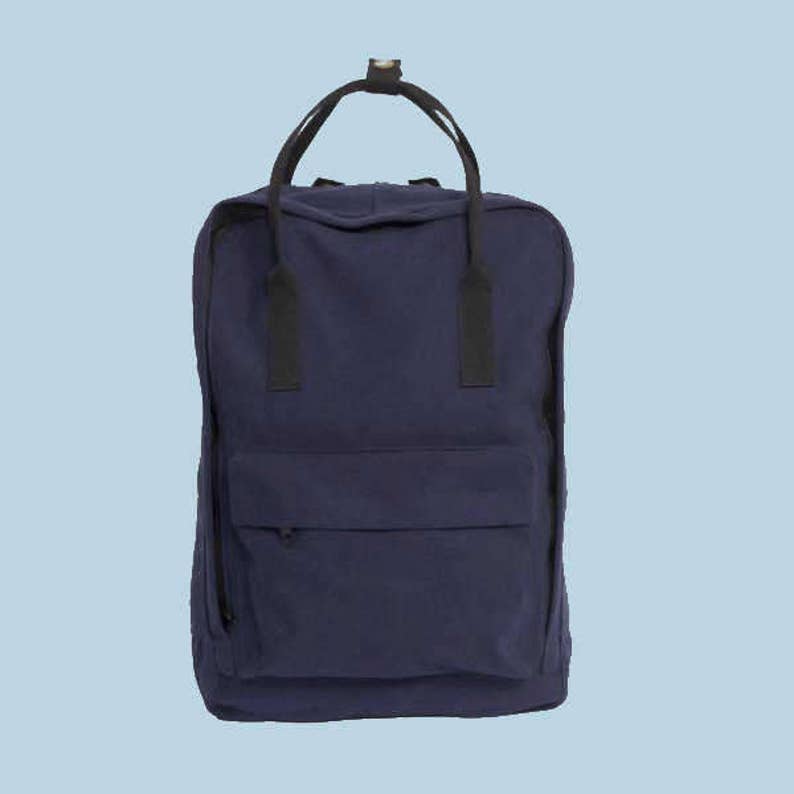 Royal Blue Cotton Backpack image 2