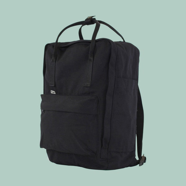 New Black Soft Cotton Backpack