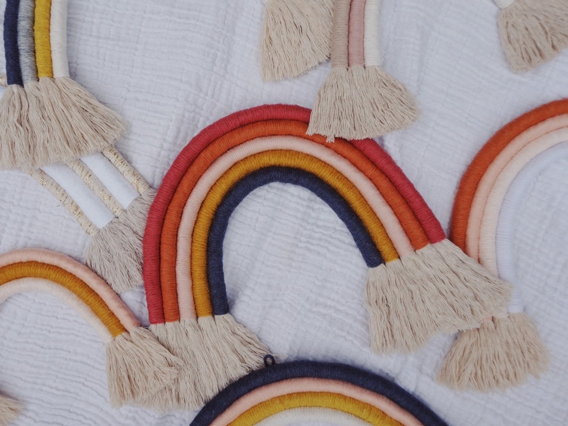 Woven Macrame Rope Rainbow Etsy
