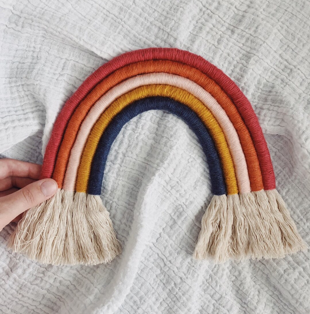 Woven Macrame Rope Rainbow Etsy