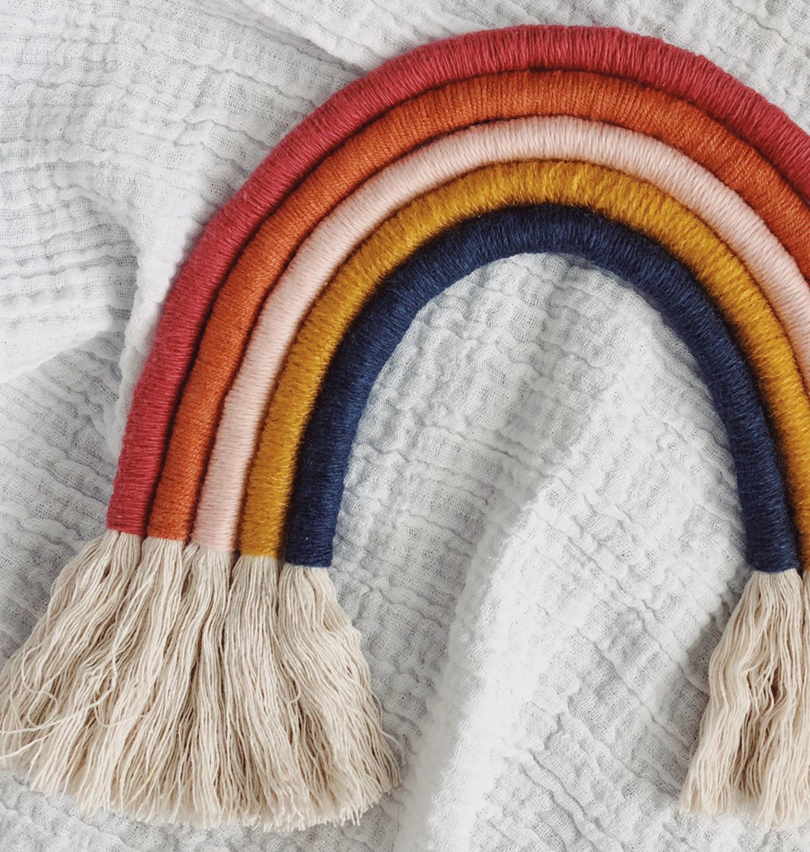 Woven Macrame Rope Rainbow Etsy