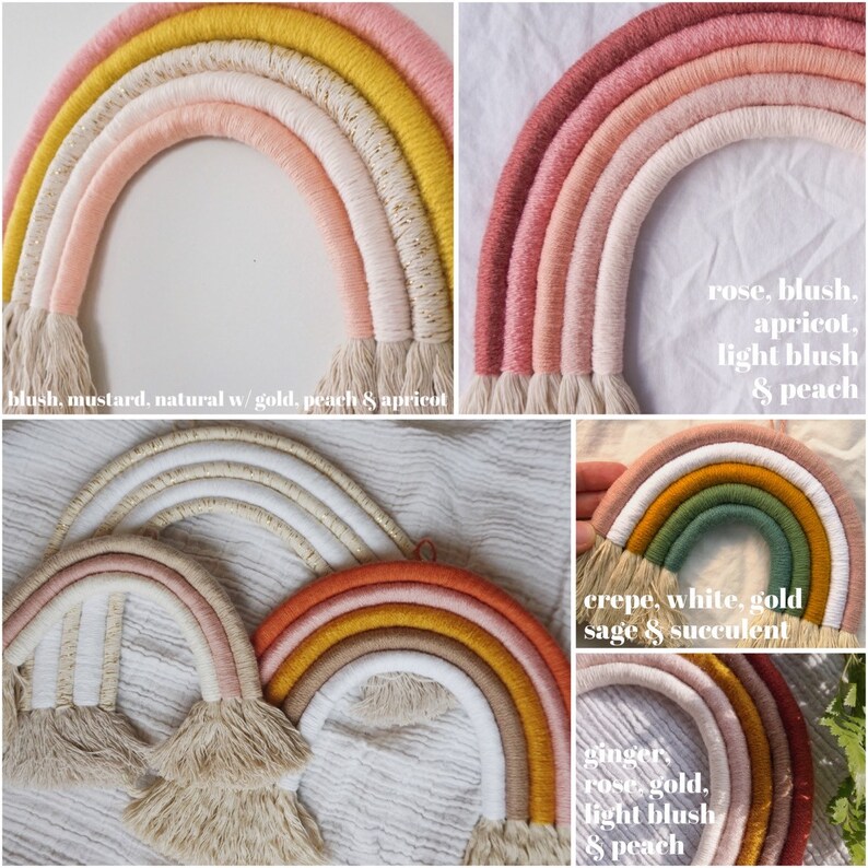 Custom Macrame Rope Rainbow Wall Hanging Etsy UK