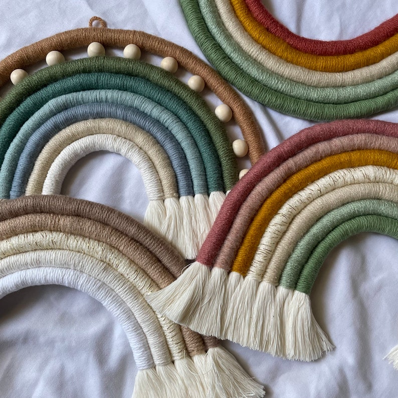 Custom Macrame Rope Rainbow Wall Hanging image 6