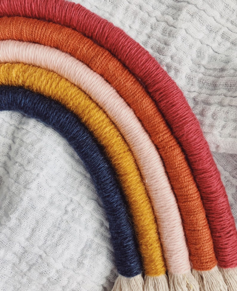 Woven Macrame Rope Rainbow Etsy