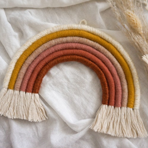 Custom Macrame Rope Rainbow Wall Hanging Etsy