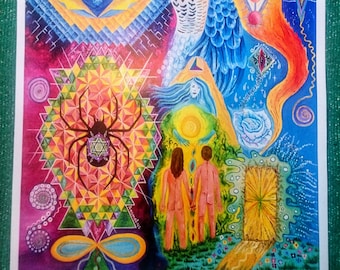 Eternal Life Sacred Geometry Paper Print 18x24