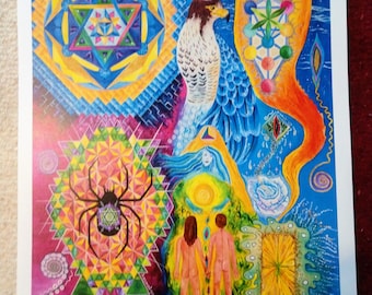 Eternal Life Sacred Geometry Paper Print