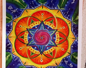 Earth Portal Sacred Geometry Paper Print