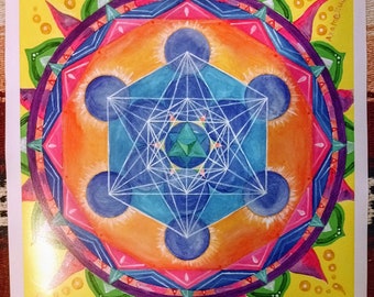 Metatron Portal Sacred Geometry Paper Print