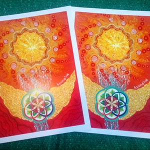 God Sacred Geometry Paper Print