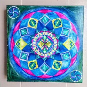 Light Torus Portal Sacred Geometry Original Acrylic Canvas