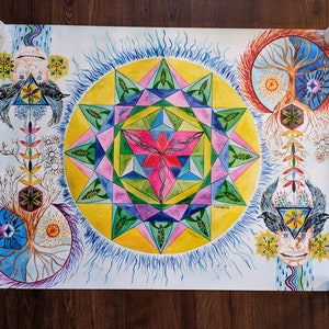 Light Download Mandala Sacred Geometry Large Paper Print