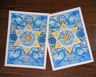 The Golden Spiral Merkabah Emanation Sacred Geometry Paper Print