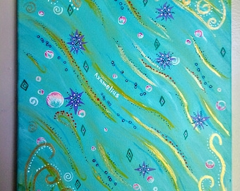 The Mothers Flow Scared Geometry Original Canvas