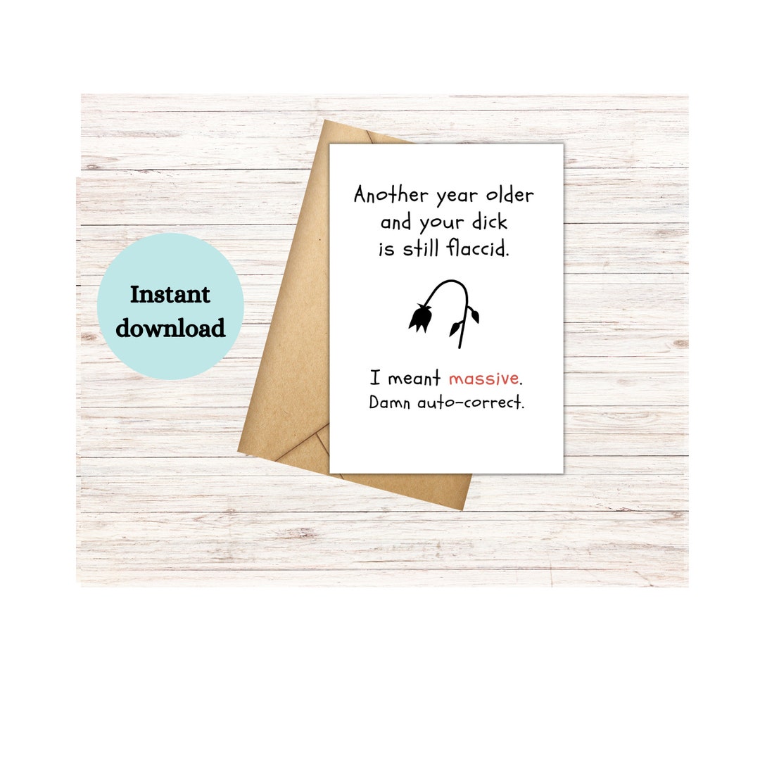 Funny Printable Birthday Card for Men - Etsy