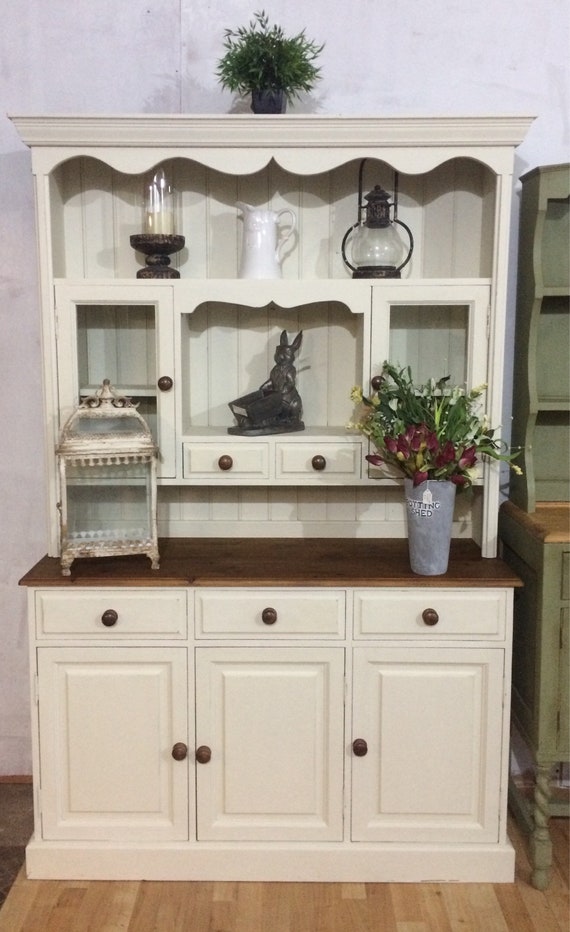Sold Large Solid Pine Welsh Dresser Etsy