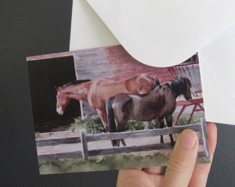 Horse Greeting card| just because horse card| horse gift| horse notecard| horse fine art gift