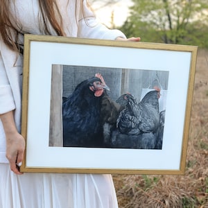 Chicken Fine Art Giclee print| Fine art chicken watercolor print| chicken print| chicken wall art| hen painting|hen watercolor |fine art\art