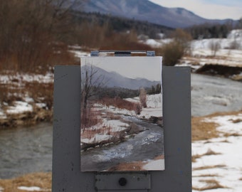 Vermont Landscape painting| Plein air landscape painting vermont| Plein air painting| farm landscape painting| Vermont mountain landscape