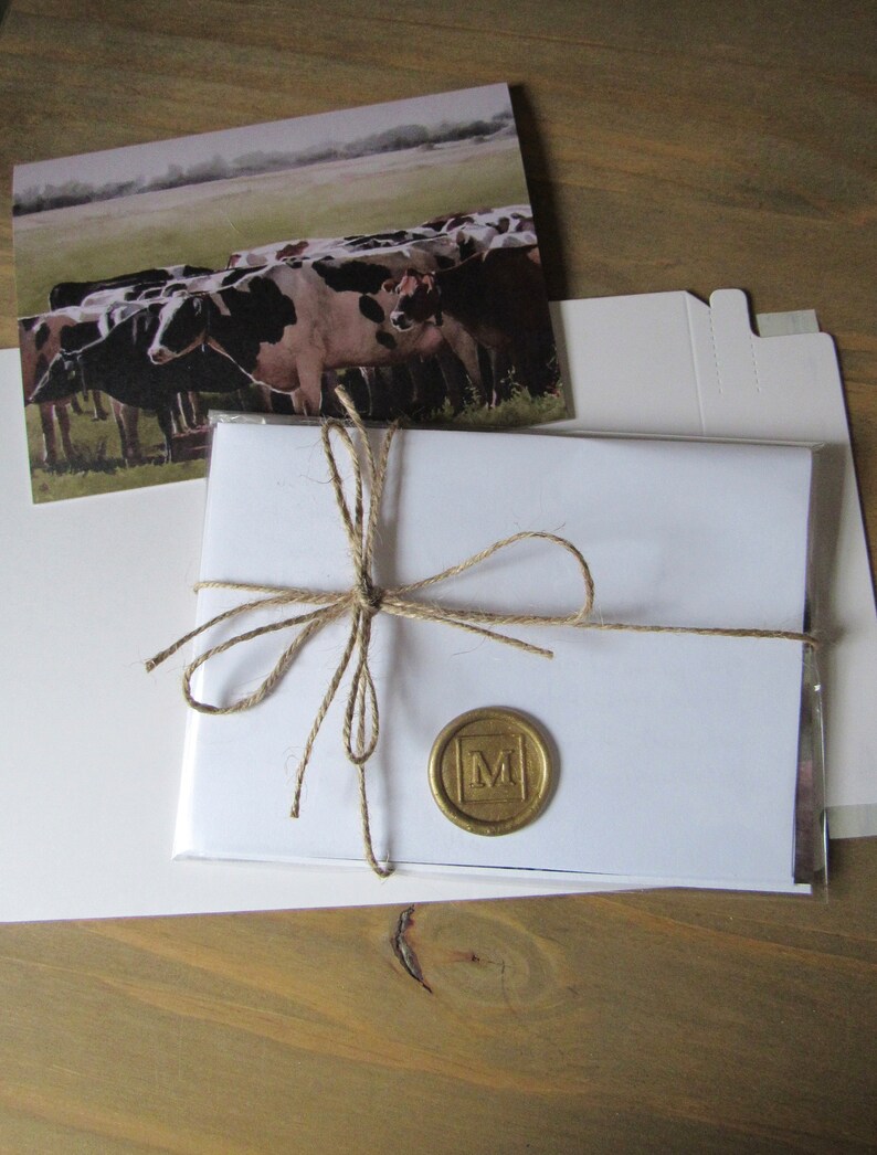 cow greeting card blank cow card blank greeting card with cows Rural cow noteecard cow card cow print cow art cow thank you note cow image 8