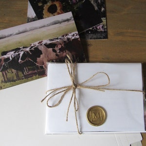 cow greeting card blank cow card blank greeting card with cows Rural cow noteecard cow card cow print cow art cow thank you note cow image 10