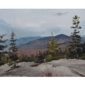 White Mountains Fine art print, New Hampshire| Original fine art painting| white mountains landscape art| landscape painting|