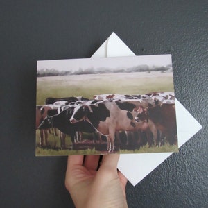 cow greeting card blank cow card blank greeting card with cows Rural cow noteecard cow card cow print cow art cow thank you note cow image 3