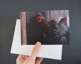 chicken greeting card|chicken card| chicken gift| chicken notecard| chicken art | chicken painting| chicken watercolor card|chicken artwork