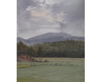 Maine Landscape painting| West Mountains painting Farmington Maine | Plein air painting| farm landscape painting| Maine mountain landscape