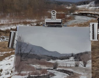 Vermont Mountains Painting| Original watercolor Vermont Mountains| Landscape painting with mountains| Vermont | original Watercolor