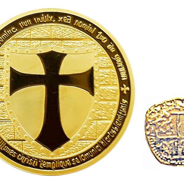 Teutonic Knights & Knights Templar Secret Alliance Challenge Coin Art US Seller FAST Shipping!