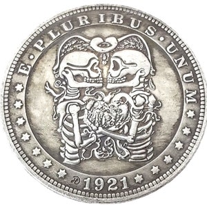Black Wedding V2 Novelty Good Luck Heads Tails Vintage Hobo Coin Art US Seller FAST SHIPPING