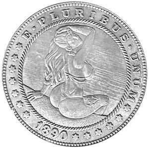 Heaven Below V1 Flip Coin | Vintage Hobo Challenge Token – Good Luck Charm, Free U.S. Shipping