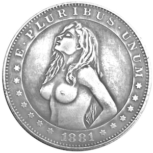 Twin Peaks V1 Good Luck Heads Tails Vintage Hobo Coin Art US Seller FAST Shipping!