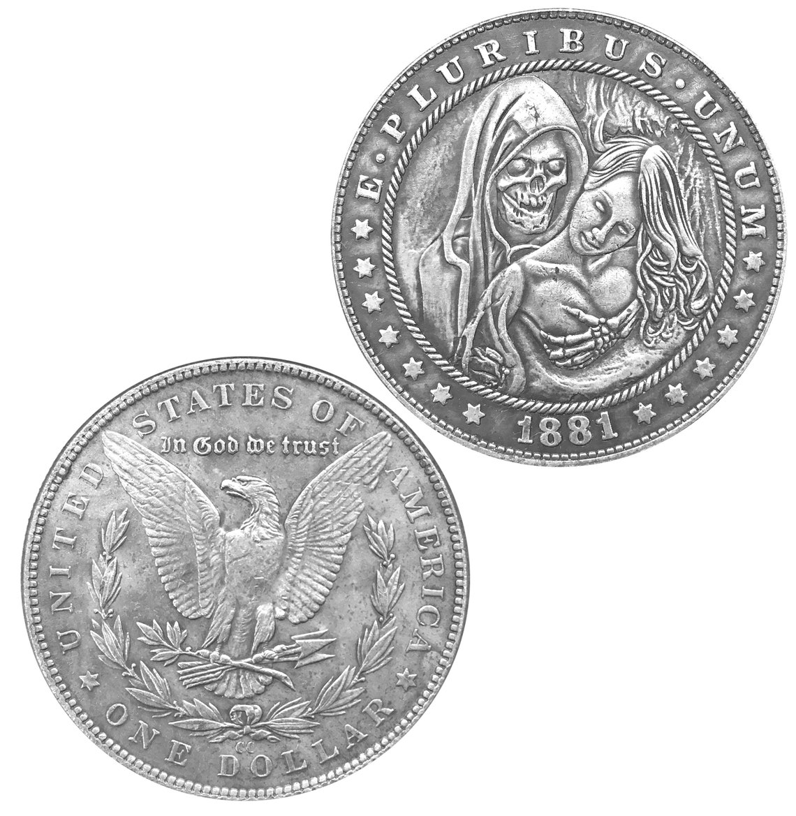 Forever Yours V3 Novelty Good Luck Heads Tails Vintage Hobo Coin Art US Seller FAST Shipping 6 — изображение