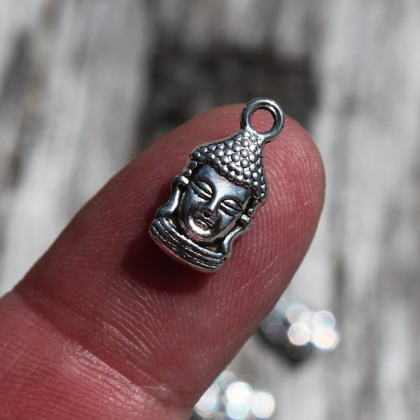 BUDDHA HEAD Charm | Double-Sided Buddha Charm | Yoga | Zen | Buddhist | Choose Your Quantity