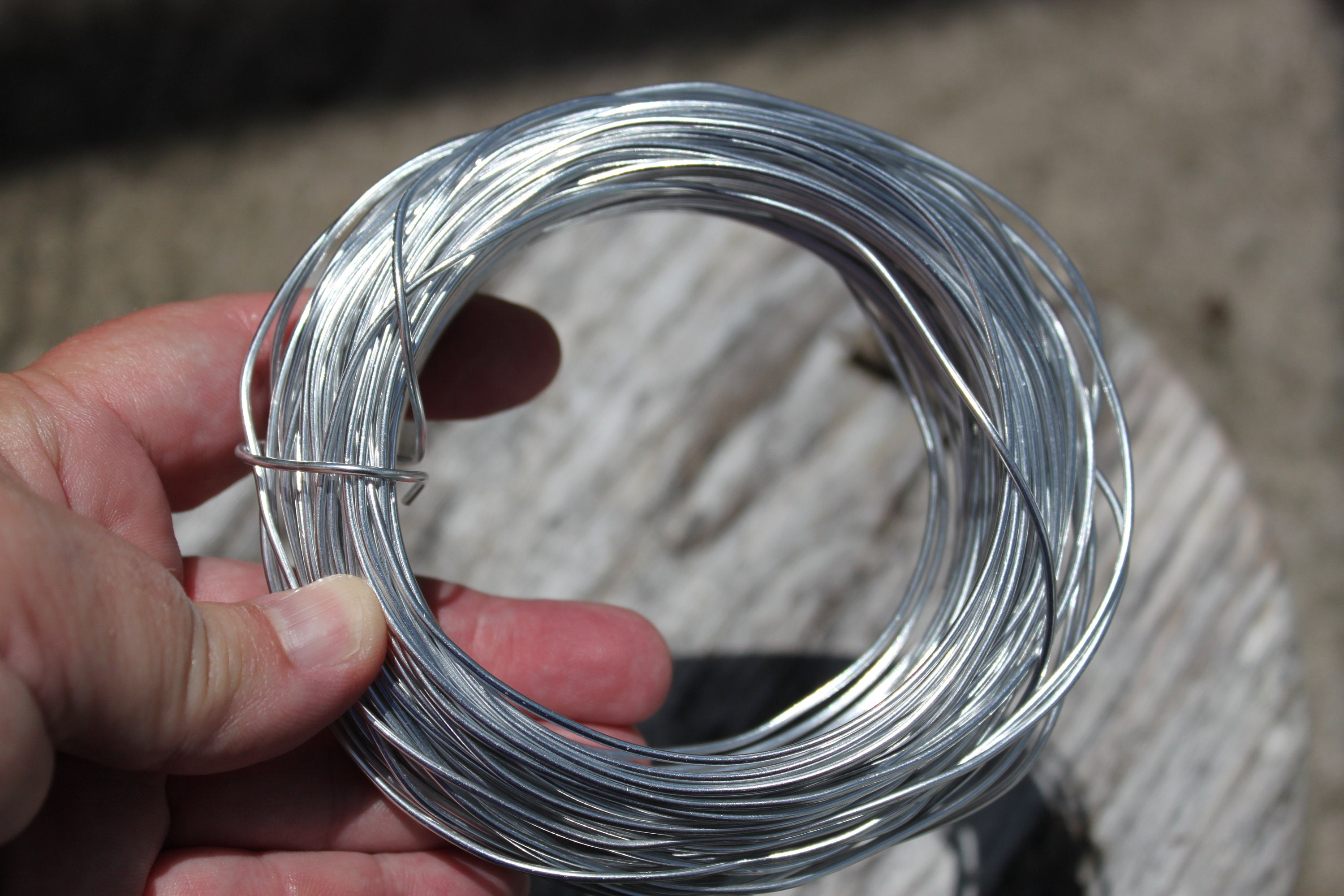 9 Gauge Bendable Metal Wire Armature Aluminum Craft Wire for Wreath Making  Beading Floral silver, 3 Mm Thickness by Fablise Craft 
