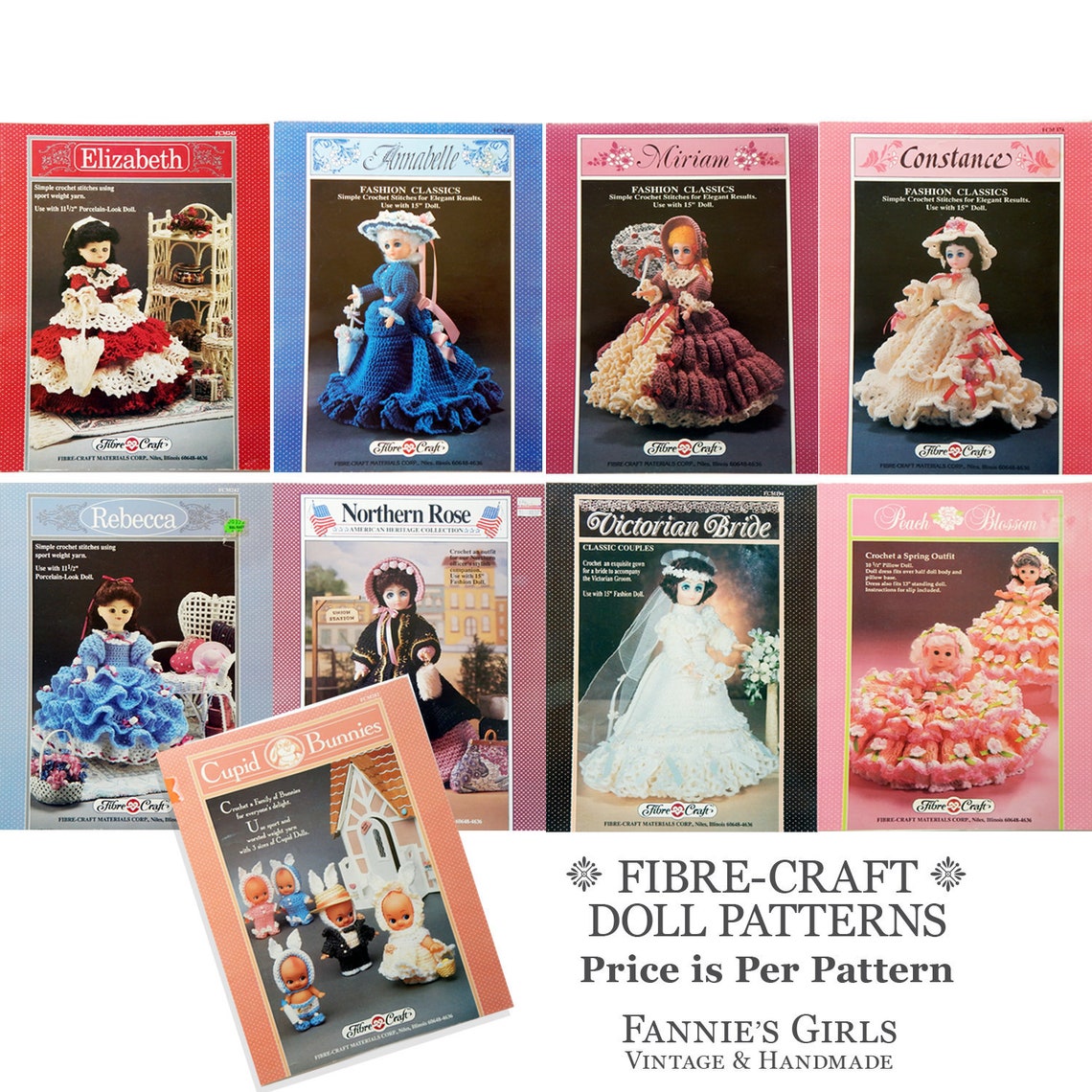 FibreCraft Crochet Doll Patterns Fashion Classics Doll Etsy
