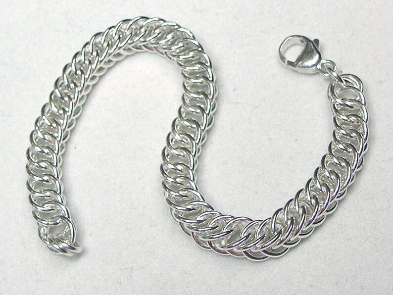 - Argentium Silver 18g Lobster Claw Clasp Soldered 4 in 1 Half Persian Bracelet