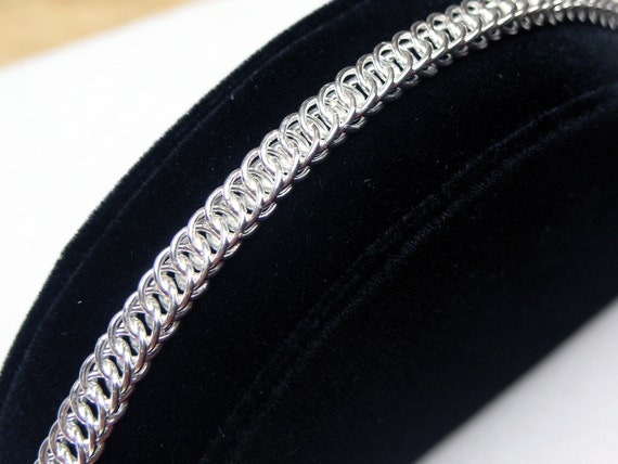 - Argentium Silver 18g Lobster Claw Clasp Soldered 4 in 1 Half Persian Bracelet
