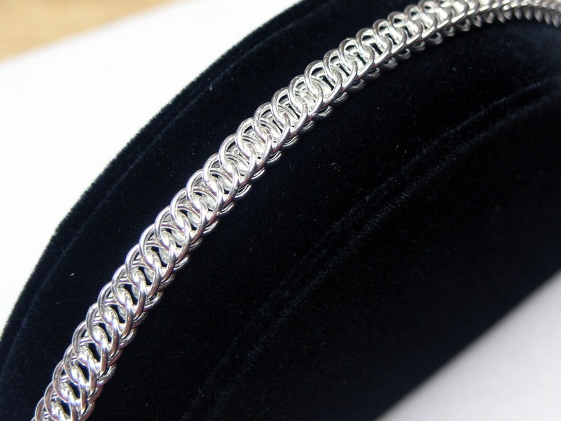 - Argentium Silver 18g Lobster Claw Clasp Soldered 4 in 1 Half Persian Bracelet