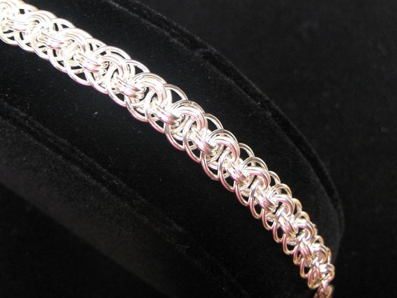 - Argentium Silver 18g Lobster Claw Clasp Soldered 4 in 1 Half Persian Bracelet